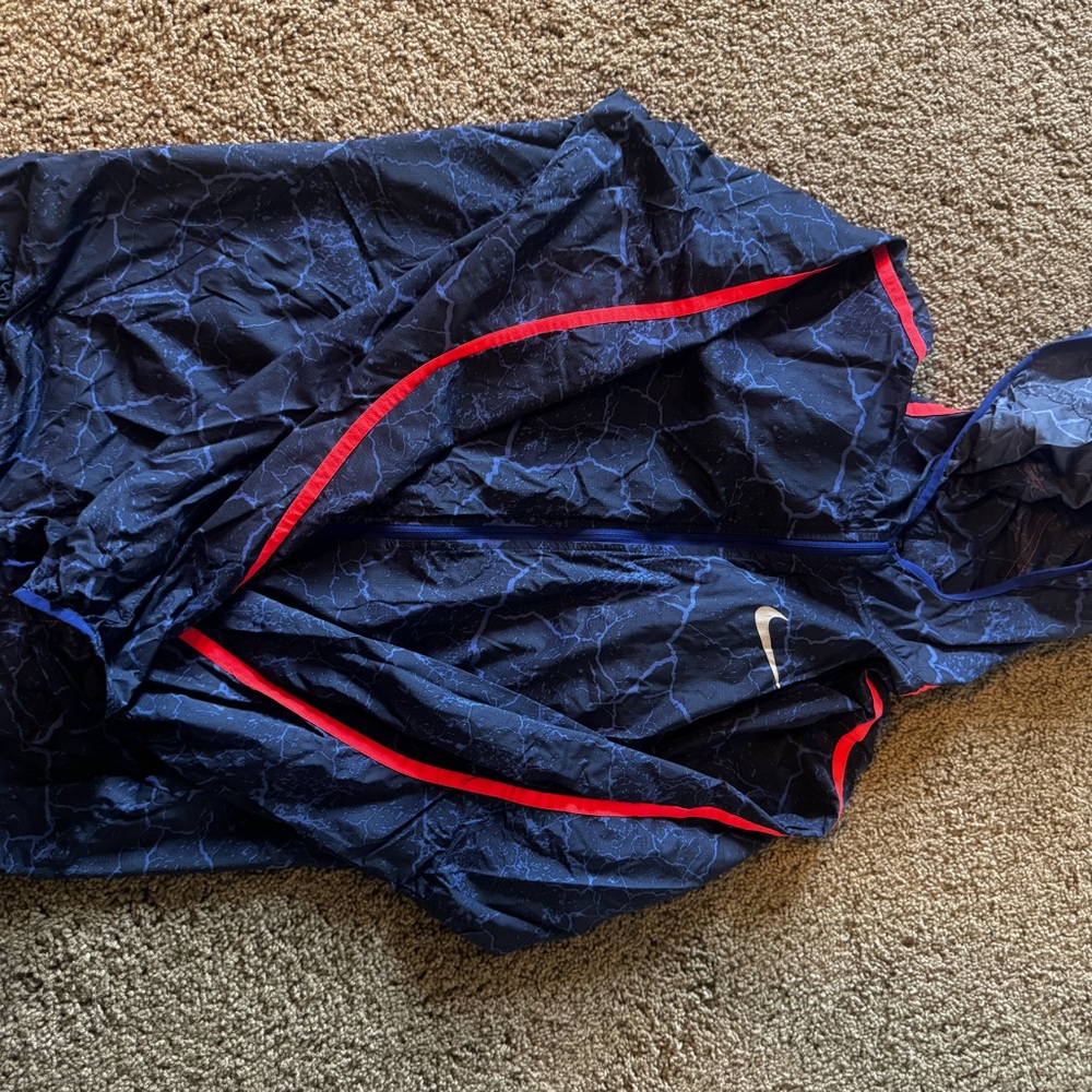 Nike Navy and Red Hooded Jacket